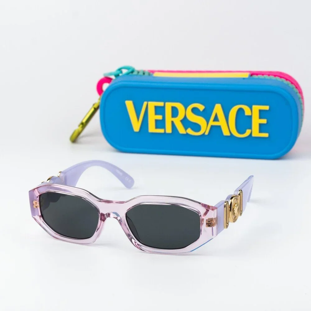 Versace KIDS Sunglasses Transparent Lavender Grey Rectangle VK4429U 552687